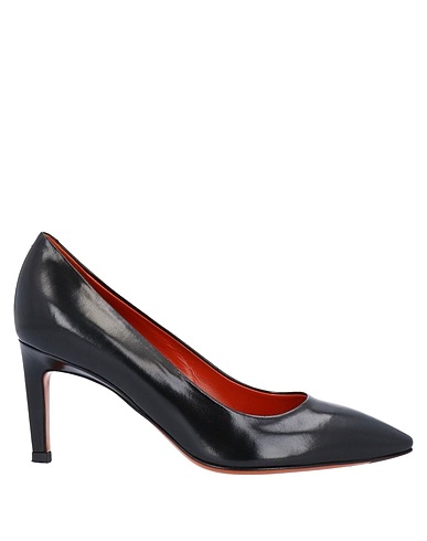 SANTONI Court Black Soft Leather