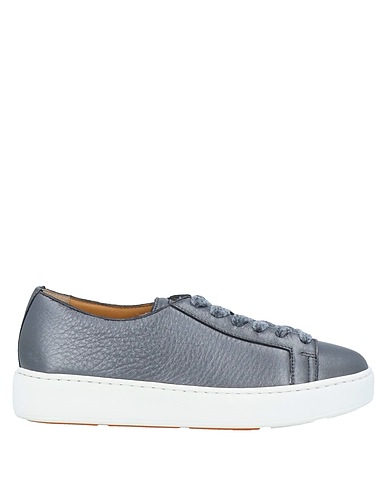 SANTONI Sneakers Grey Soft Leather