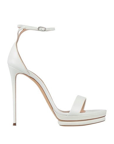 CASADEI Sandals White Soft Leather