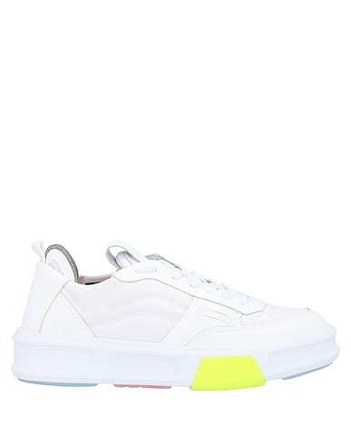 FESSURA Sneakers White Leather, Textile fibres