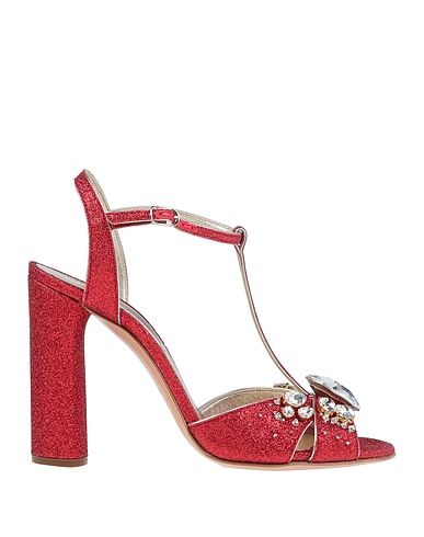 CASADEI Sandals Red Textile fibers
