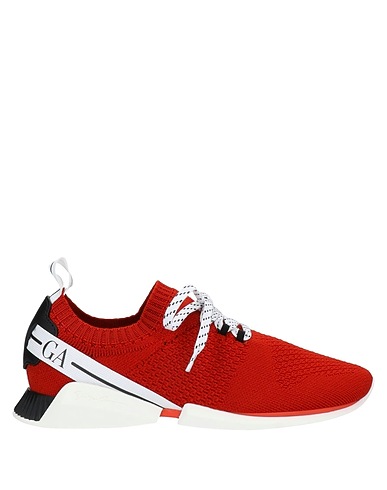 GIORGIO ARMANI Sneakers Brick 90% Polyester, 10% Elastane, Calfskin