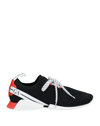 GIORGIO ARMANI Sneakers Black 90% Polyester, 10% Elastane, Calfskin