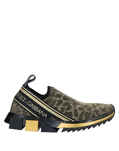 DOLCE&GABBANA Sneakers Gold 70% Polyester, 15% Viscose, 10% Polyamide, 5% Elastane