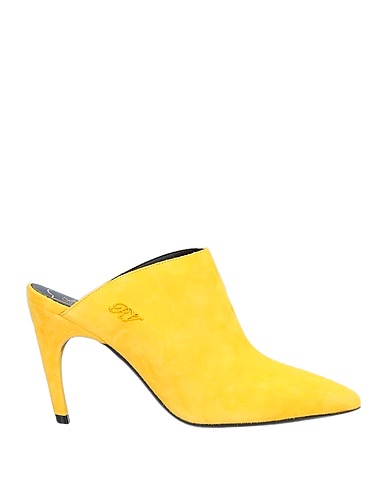 ROGER VIVIER Mules and clogs Yellow Leather