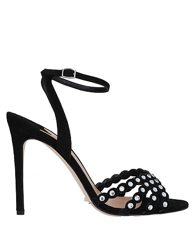 THE SELLER Sandals Black Leather
