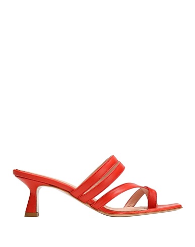8 by YOOX Dianetten LEATHER ALMOND TOE-POST SANDAL 50
 Rostrot 100% Schafleder