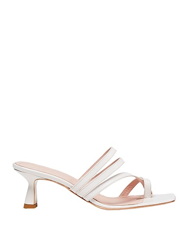 8 by YOOX Dianetten LEATHER ALMOND TOE-POST SANDAL 50
 Weiß 100% Schafleder