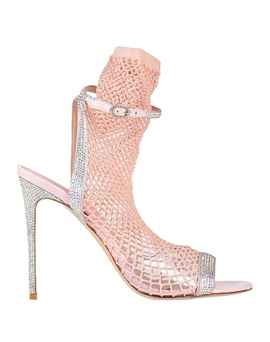 LE SILLA Sandals Light pink Textile fibres, Leather