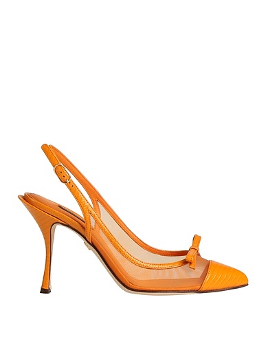 DOLCE&GABBANA Pump Orange 71% Calfskin, 29% Polyamide