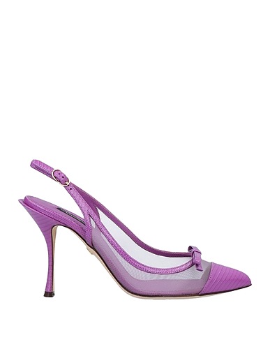DOLCE&GABBANA Décolleté Viola 71% Pelle di vitello, 29% Poliammide