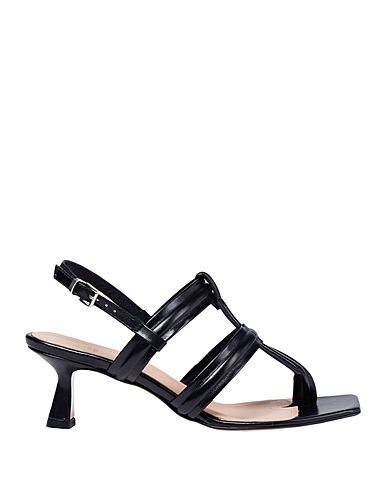 8 by YOOX Flip flops LEATHER CAGE THONG SANDAL 50
 Black 100% Ovine leather