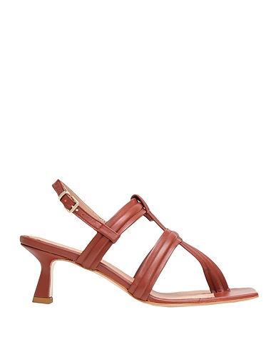 8 by YOOX Flip flops LEATHER CAGE THONG SANDAL 50
 Brown 100% Ovine leather