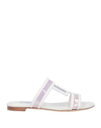 TOD'S Sandali Bianco Pelle, Altre Fibre