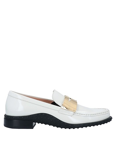 TOD'S Loafers Ivory Soft Leather, Other Fibres