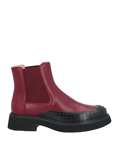 TOD'S Ankle boot Burgundy Soft Leather