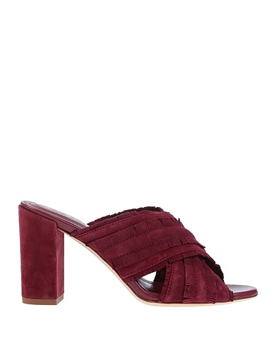 TOD'S Sandals Burgundy Soft Leather