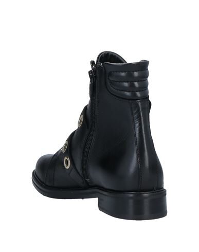 Maje Buckled Eyelet-embellished Leather Ankle Boots In Black