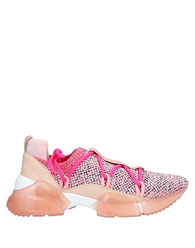 TWINSET Sneakers Pink Leather, Textile fibres
