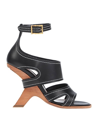 MCQUEEN Sandals Black Leather