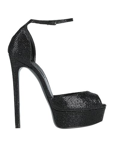 CASADEI Sandals Black Textile fibers