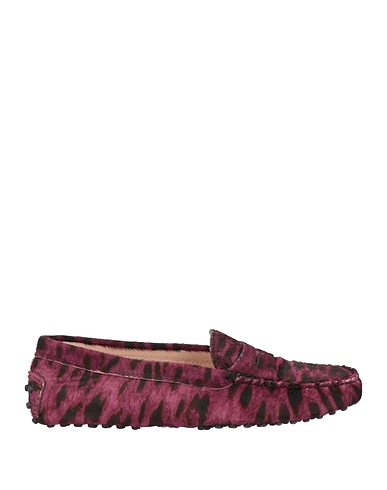 TOD'S Loafers Purple Soft Leather