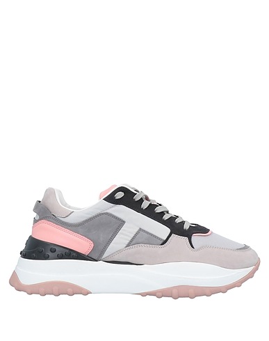 TOD'S Sneakers Gris Fibres textiles, Cuir