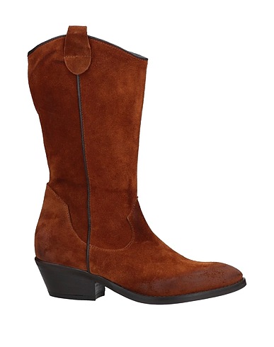 BRAWN'S Ankle boot Brown Leather