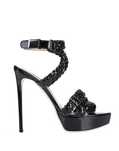 DEIMILLE Sandals Black Leather