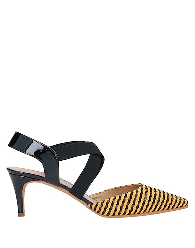 DANIELE ANCARANI Pump Yellow Textile fibers