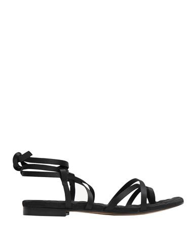 8 By Yoox Toe Strap Sandals In Black