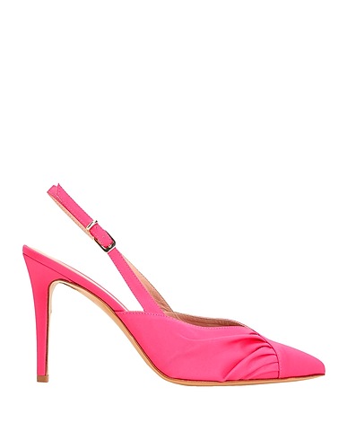 8 by YOOX Court SATIN SLINGBACK PUMP
 Fuchsia 100% Polyester