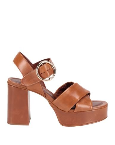 Shop See By Chloé Woman Sandals Tan Size 8 Soft Leather In Brown