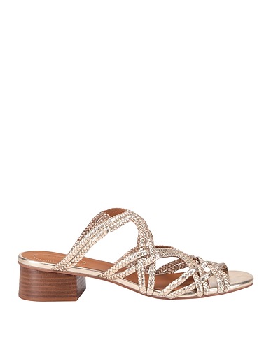 SEE BY CHLOÉ Sandals Platinum Leather, Textile fibers