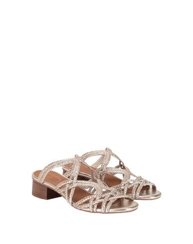 Shop See By Chloé Woman Sandals Platinum Size 7 Soft Leather, Textile Fibers In Grey