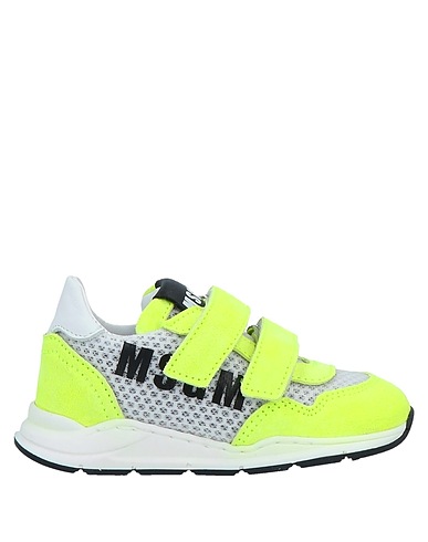 MSGM Sneakers Acid green Soft Leather, Textile fibers