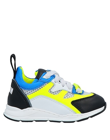 MSGM Sneakers Black Soft Leather, Textile fibers