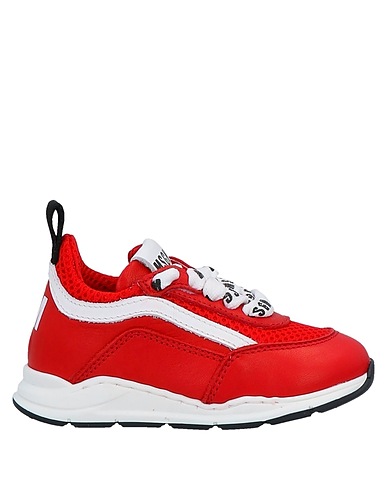 MSGM Sneakers Red Soft Leather