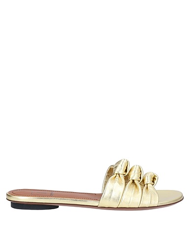 L' AUTRE CHOSE Sandals Gold Leather
