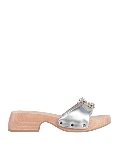 ROGER VIVIER Mules and clogs Silver Leather