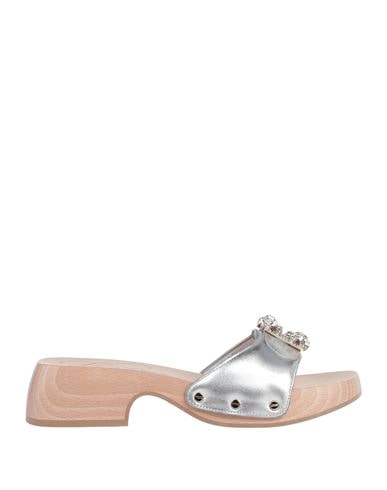 Roger Vivier Mules In Silver