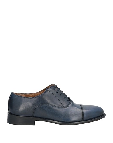 BALDININI Laced shoes Navy blue Soft Leather