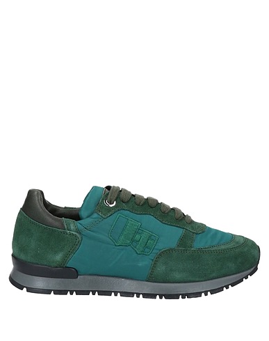 D’ACQUASPARTA Sneakers Dark green Leather, Textile fibres