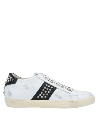 Leather Crown Sneakers In White