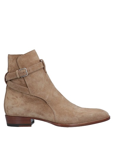 SAINT LAURENT Ankle boot Taupe Soft Leather