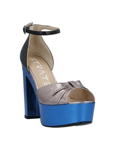 Shop Strategia Woman Sandals Silver Size 6 Soft Leather