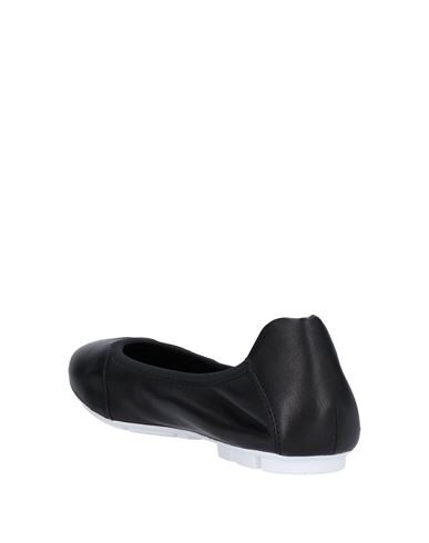 Hogan H511 Black Silver Flat Ballerina Shoes In Black