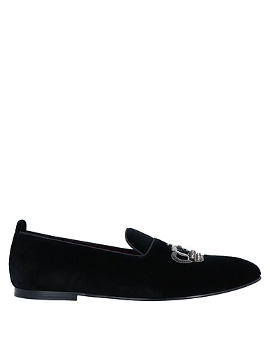 DOLCE&GABBANA Loafers Black Textile fibres