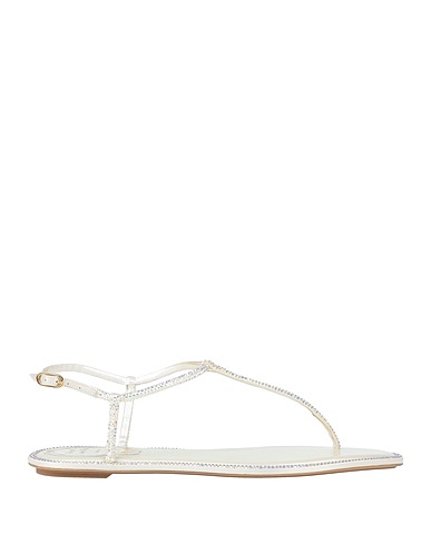 RENE' CAOVILLA Flip flops Ivory Textile fibers