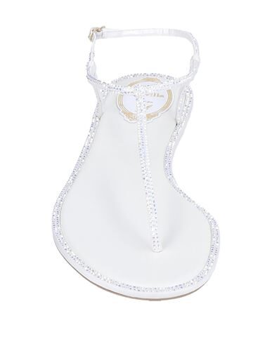 René Caovilla Flip Flops In White